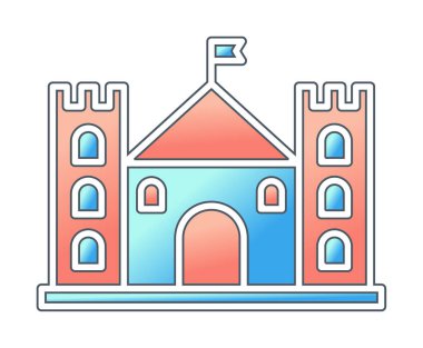 Kale simgesi. Vektör çizim