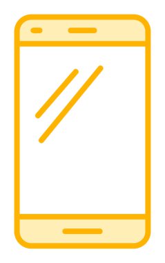 akıllı telefon simgesi, vektör illüstrasyonu basit tasarım