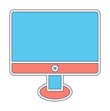 Ekran simgesi vektör illüstrasyonunu izle