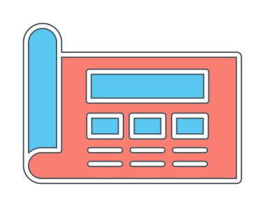 Şablon simgesi, vektör illüstrasyonu basit tasarım