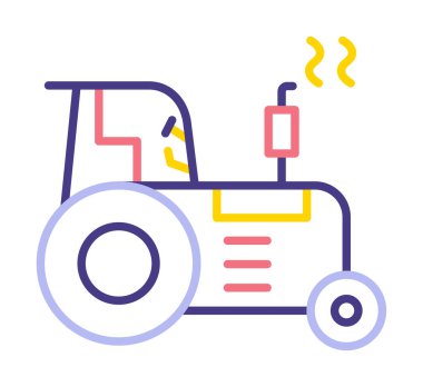 Traktör simgesi web çizimi