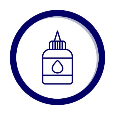 sıvı yapıştırıcı şişe ikonu vektör illüstrasyonu, yapıştırıcı logosu kavramı         