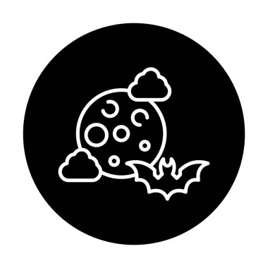 Ay simgesi, vektör illüstrasyonu basit tasarım