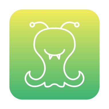 Sevimli uzaylı karakter Vektör illüstrasyonu