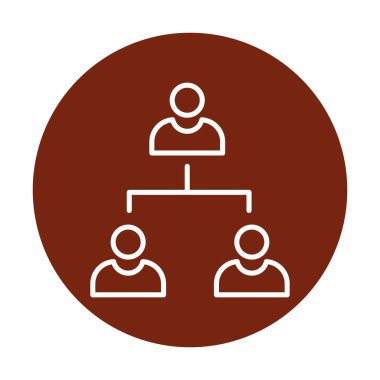 Çalışma Yönetimi vektör simgesi modern basit illüstrasyon