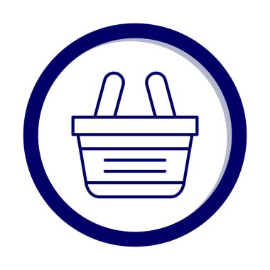 Alışveriş sepeti ikonu vektör illüstrasyonu          