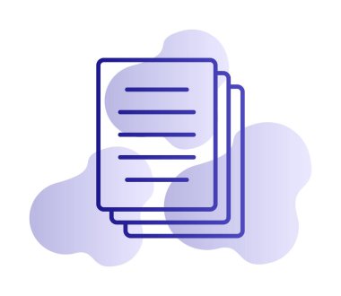 belge simgesi, vektör illüstrasyonu basit tasarım