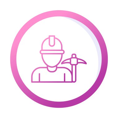 Madenci simgesi vektör illüstrasyonu