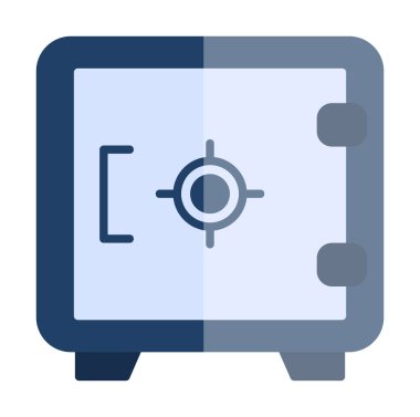 Güvenli simge, loker işareti, vektör illüstrasyonu