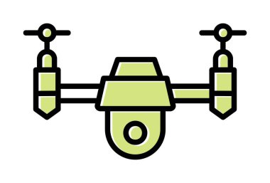 Basit Drone simgesi vektör illüstrasyonu