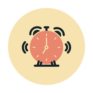 Beyaz arkaplanda alarm saat vektör çizimi