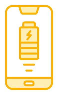 Basit Kablosuz Şarj simgesi, vektör illüstrasyonu