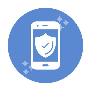 Güvenlik Düz simgesi, Kalkanlı Telefon 