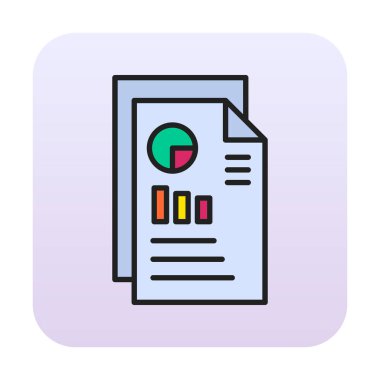 iş raporu simgesi, vektör illüstrasyonu basit tasarım