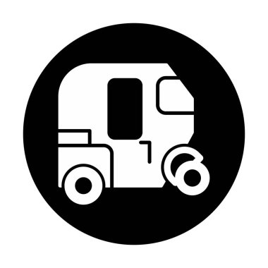 Tuk Tuk simge vektör illüstrasyonu