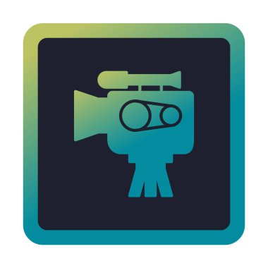 Video kamera. Web simgesi basit illüstrasyon 
