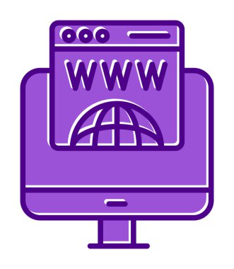 Alan Adı Kayıt Web simgesi vektör illüstrasyonu