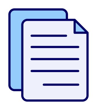 belge düz simgesi, vektör illüstrasyonu 