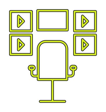 Gözetleme odası. Web simgesi basit illüstrasyon