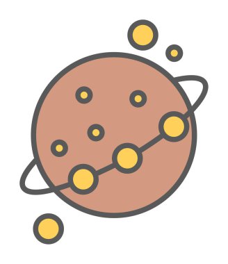 Gezegenler simgesi, vektör illüstrasyonu