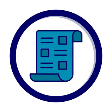 belge simgesi, vektör illüstrasyonu basit tasarım