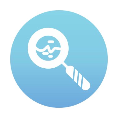 Büyüteç simgesi. Arama tuşu, renkli vektör illüstrasyonu 