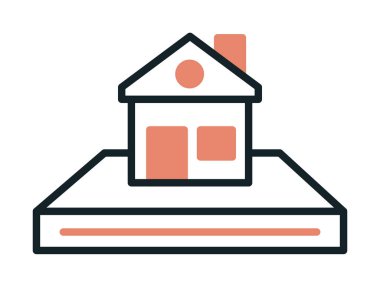 Beyaz arkaplanda ev simgesi vektörü izole edildi