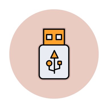 Web için usb flash simgesi.
