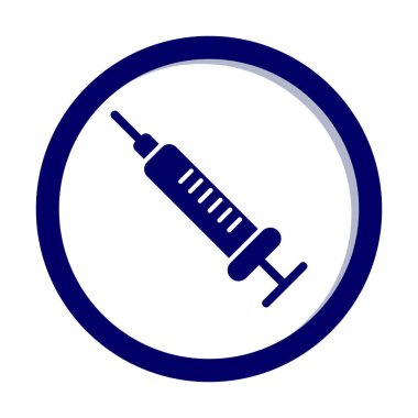 Enjeksiyon Virüsü simgesinin vektör çizimi