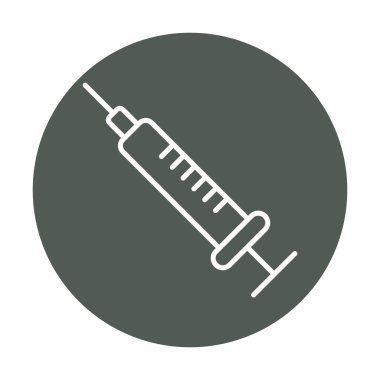 Enjeksiyon Virüsü simgesinin vektör çizimi