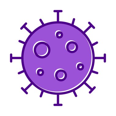 Corona virüsü pandemik ikon çizim vektörü