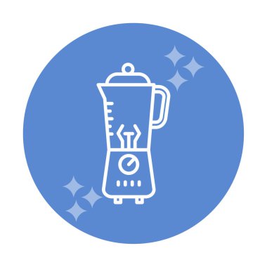 Fırın, yemek pişirme ve vektör illüstrasyonu için renkli karıştırıcı simgesi