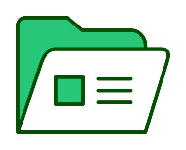 klasör renkli vektör simgesi 