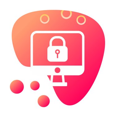 Beyaz arkaplanda asma kilit vektör çizimi