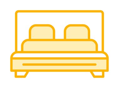 yastıklı yatak vektör simgesi modern basit tasarım