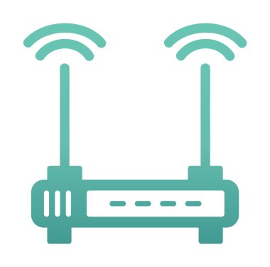 wifi sinyali, Router Aygıt vektör illüstrasyon tasarımı