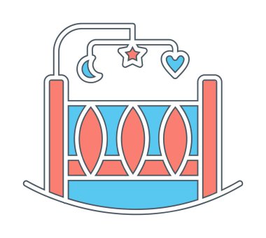  Beşik simgesi vektör illüstrasyonu