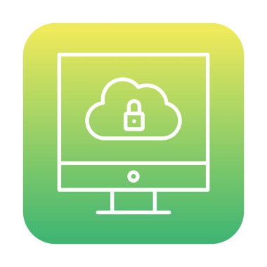 Veri Güvenliği simgesi vektör illüstrasyonu