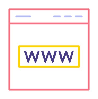 Basit web sitesi arayüzü simgesi, vektör illüstrasyonu