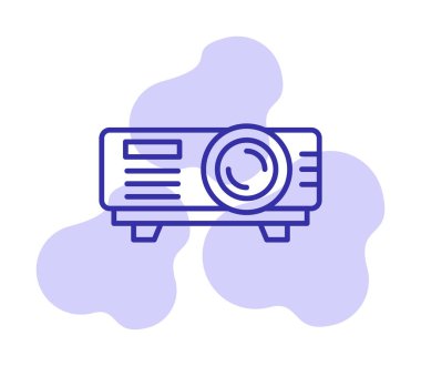 Projektör simgesi basit illüstrasyon vektörü