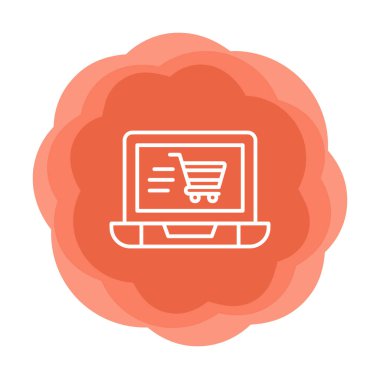 Ekran vektör illüstrasyonunda ticaret simgesi