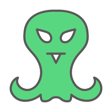 Sevimli uzaylı karakter Vektör illüstrasyonu