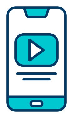 Video simge vektör çizim oynamak