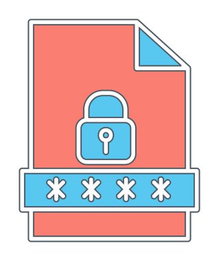 Dosya Parolası vektör çizimi