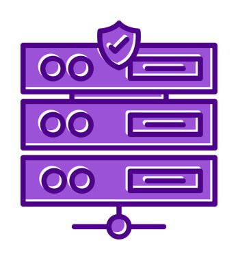 Sunucu simgesi tasarımı, vektör illüstrasyonu                