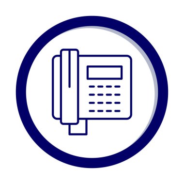 Basit Telefon Simgesi, vektör illüstrasyonu