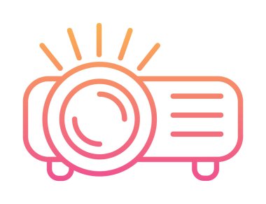 Projektör simgesi basit illüstrasyon vektörü