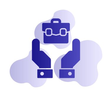 evrak çantası web basit simge illüstrasyonu