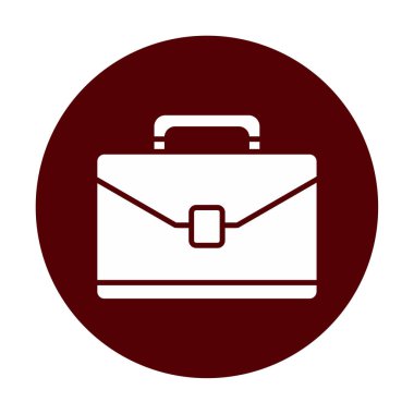 Evrak çantası vektör düz simgesi. İş durumu simgesi, bavul emojisi, vektör illüstrasyonu