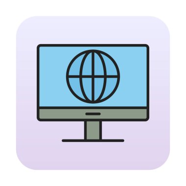 İnternet simgesi vektör illüstrasyonu